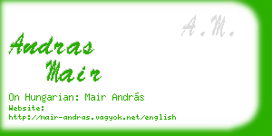 andras mair business card